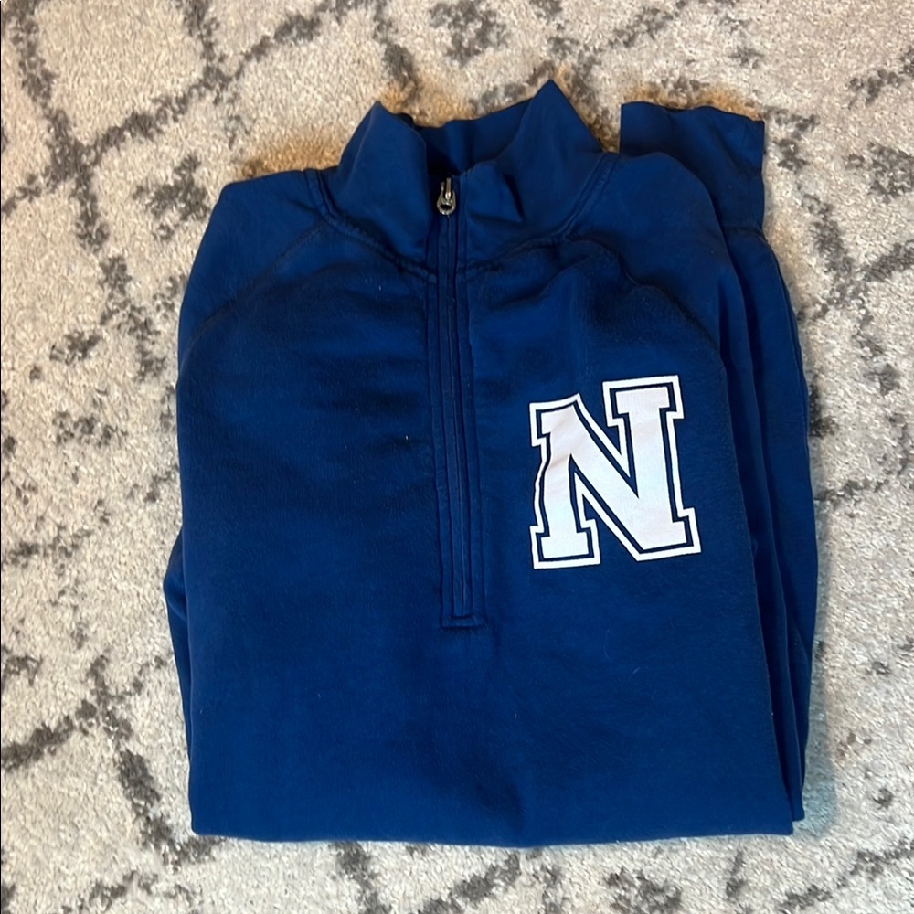 PINK Victoria's Secret Blue Quarter-Zip Sweatshirt